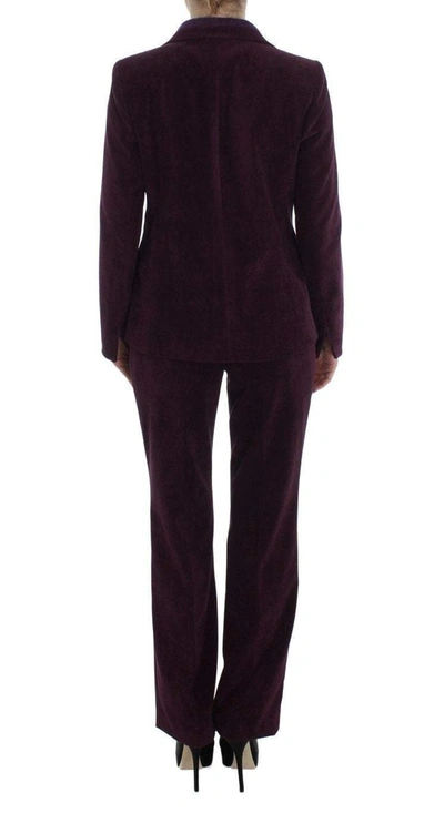 BENCIVENGA PURPLE WOOL SUIT T-SHIRT SET
