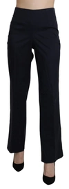 BENCIVENGA NAVY  HIGH WAIST STRAIGHT DRESS TROUSER PANTS