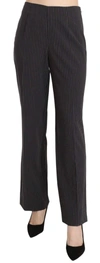 Bencivenga Striped Cotton Sretch Dress Trousers Pants In Black