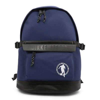 Bikkembergs Blue Zipper Visible Logo Backpack