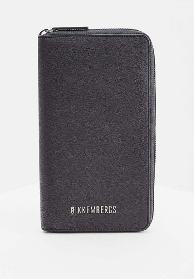 Bikkembergs Black Zipped Wallet In Nero