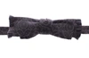 Dolce & Gabbana Gray Black Wool Bow Tie In Gray