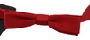 DOLCE & GABBANA RED 100% SILK SLIM ADJUSTABLE NECK PAPILLON BOW TIE