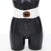 Dolce & Gabbana White Crystal Brass Wide Waist Runway Belt In White