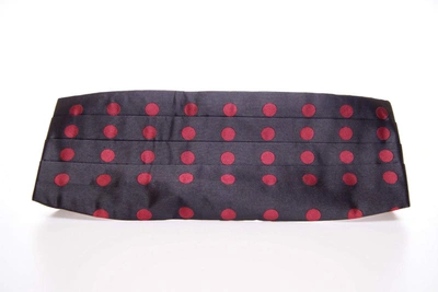 Dolce & Gabbana Silk Smoking Tuxedo Cummerbund Belt In Blue