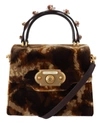 DOLCE & GABBANA BROWN GIRAFFE CROSSBODY PURSE BORSE WELCOME PURSE