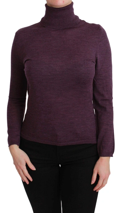 Byblos Women Purple Turtleneck Long Sleeve Pullover Sweater