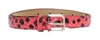 DOLCE & GABBANA PINK POLKA SNAKESKIN SILVER BUCKLE BELT