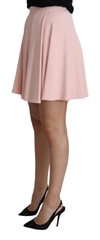 Dolce & Gabbana Elegant Pink Flare A-line Mini Skirt In Pink