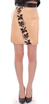 CATERINA GATTA FLORAL PRINT SILK MINI SKIRT