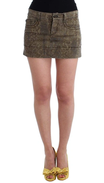 Cavalli Women  Cotton Mini Skirt In Brown