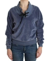 Cavalli Women  Velvet  Sweater In Blue
