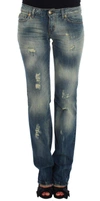 Cavalli Women  Cotton Low Waist Jeans In Blue