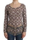 CAVALLI WOMEN  LONG SLEEVE LACE TOP