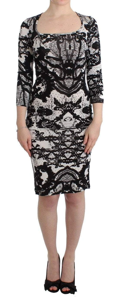 Cavalli Women  Printed Sheath Dress In Black