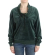 Cavalli Women  Velvet Cotton Sweater In Green
