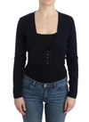 CAVALLI WOMEN CROPPED WOOL CARDIGAN