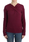 Cavalli Women Purple Knitted Wool Sweater In Purple