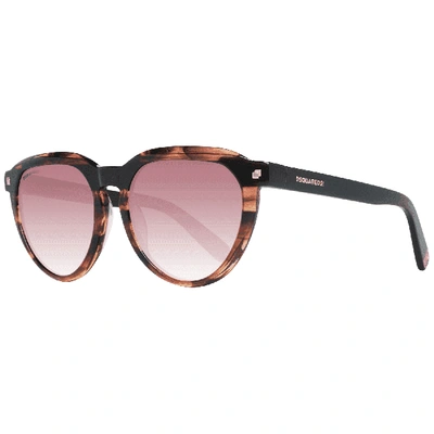 Dsquared² Dq0287  Gradient Oval Sunglasses In Red