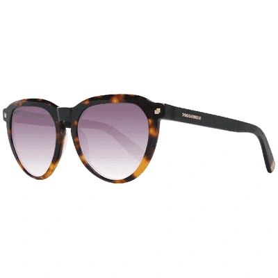 Dsquared² Dq0287  Gradient Oval Sunglasses In Red