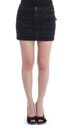 Costume National Chic Checkered Mini Skirt For Day To Night Elegance In Gray