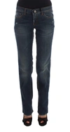 Costume National C'n'c   Cotton Blend Bootcut Jeans In Blue