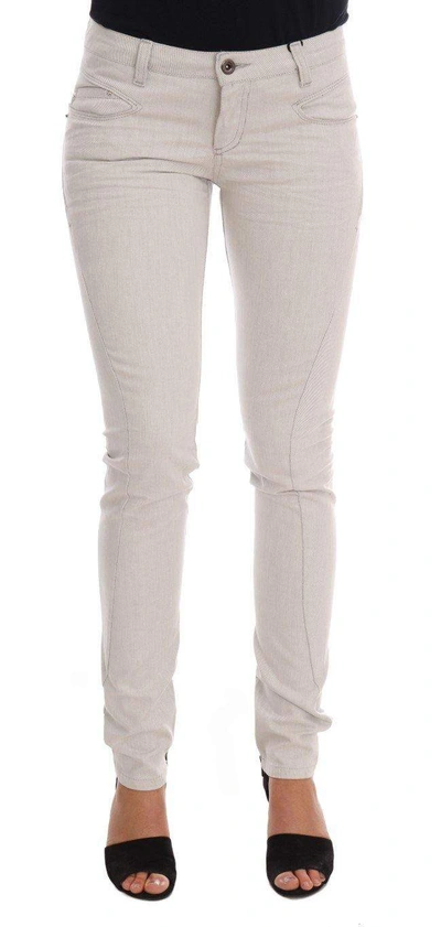 Costume National Chic Slim-fit Stretch Women's Jeans In White