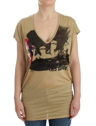 Costume National C'n'c   Motive Print T-shirt In Beige