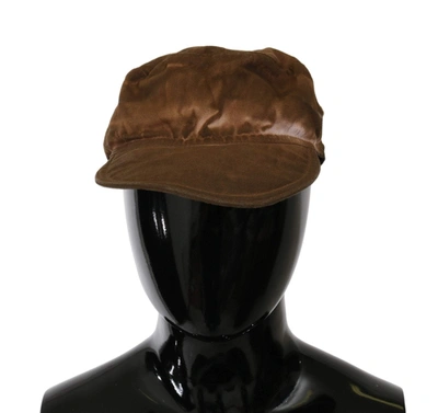 Costume National C'n'c   Newsboy Beret Cabbie Fedora Hat In Brown