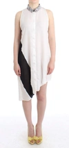 Costume National Asymmetric Hem Button-up Shirt Dress In White