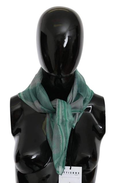 Costume National Silk Shawl Foulard Wrap Women's Scarf In Green
