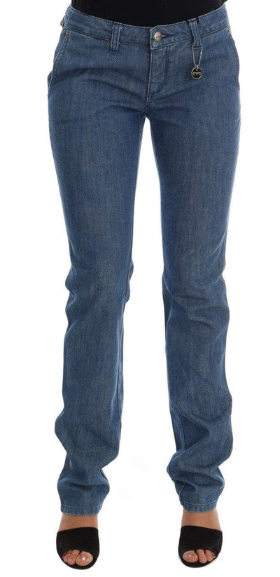 Costume National Super Slim Wash Cotton Women's Jeans In Blue