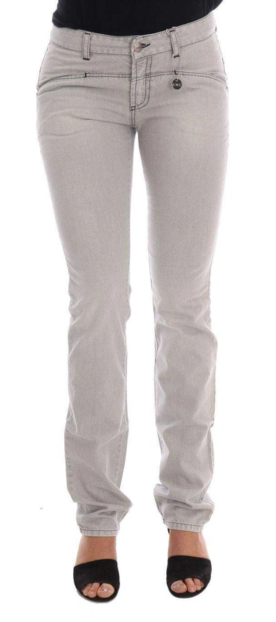 Costume National C'n'c   Wash Cotton Slim Jeans In Gray