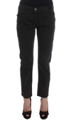Costume National Black Cotton Capri Cropped Denim Jeans In Black