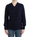 Costume National Elegant V-neck Lightweight Sweater In Blue