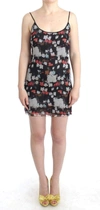 Costume National Multicolor Silk Floral Mini Dress In Multicolor