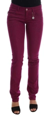 Costume National C'n'c  Purple Cotton Stretch Slim  Jeans In Purple