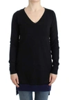 Costume National Elegant V-neck Lightweight Sweater In Black