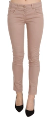 CRISTINAEFFE LOW WAIST SLIM FIT SKINNY COTTON PANTS