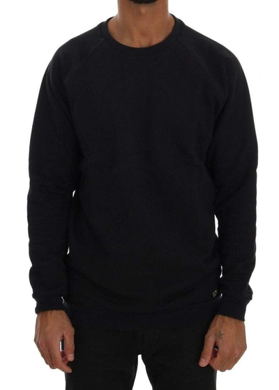 Daniele Alessandrini Crew Neck Cotton Jumper In Blue