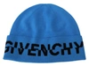Givenchy Blue Wool Unisex Winter Warm Beanie Hat In Blue
