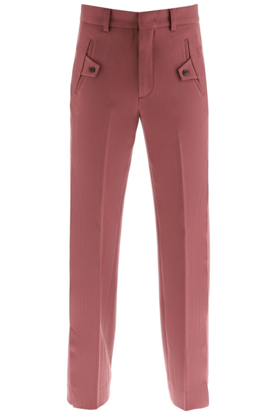 Andersson Bell 'arzent' Wide Leg Pants With Side Slits In Pink