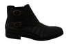 Dolce & Gabbana Black Crocodile Leather Derby Boots Shoes In Black