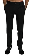 Dolce & Gabbana Black Dress Formal Trouser Mens Wool Pants