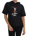 Dolce & Gabbana Black Fairy Tale Crystal Hooded Sweater In Black