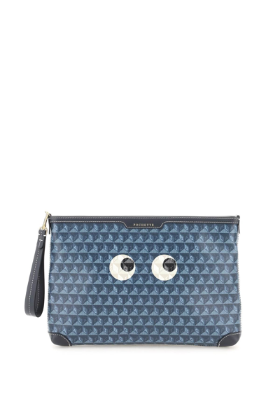 Anya Hindmarch 'i Am A Plastic Bag' Eyes Pouch In Blue