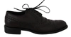 DOLCE & GABBANA BLACK LEATHER WINGTIP OXFORD DRESS  SHOES