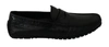 DOLCE & GABBANA BLACK LIZARD LEATHER FLAT LOAFERS SHOES