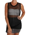 Dolce & Gabbana Elegant Black Mesh Sleeveless Blouse Top In Black