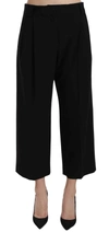 Dolce & Gabbana Black Print Trousers Pants In Black